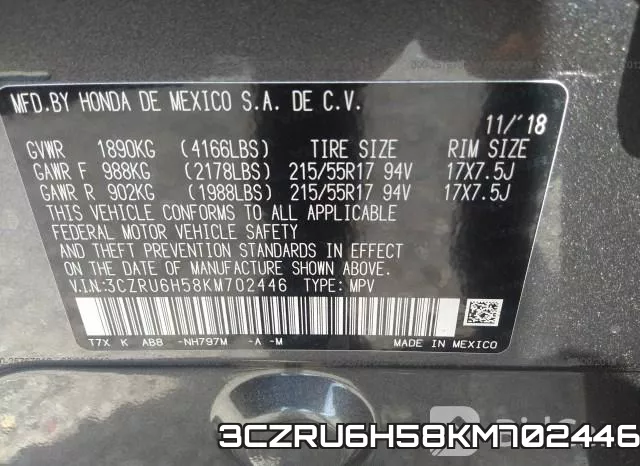 3CZRU6H58KM702446 фото 10