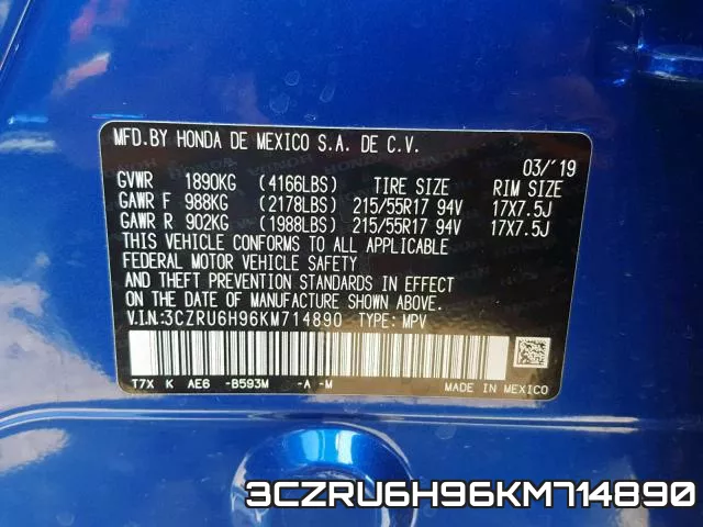 3CZRU6H96KM714890 фото 2