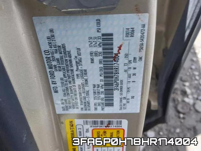 3FA6P0H78HR174004 фото 2