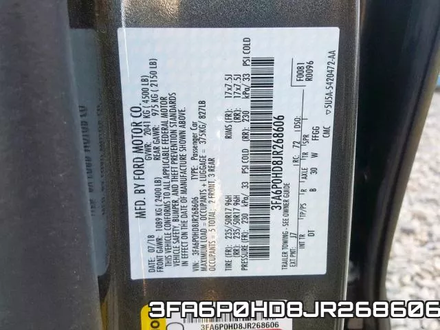 3FA6P0HD8JR268606 фото 2