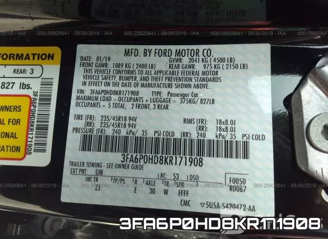 3FA6P0HD8KR171908 фото 10