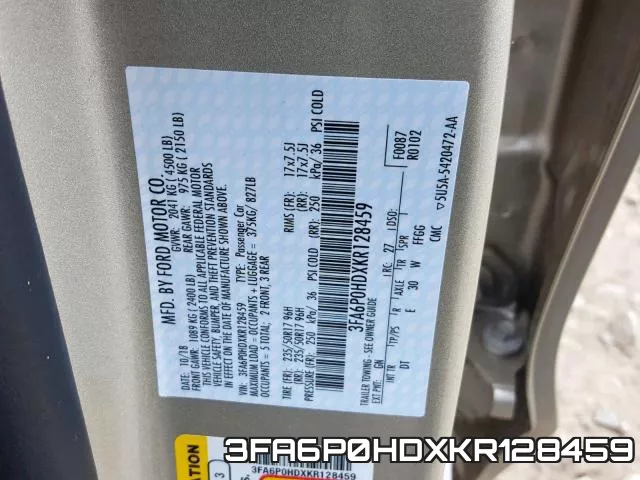 3FA6P0HDXKR128459 фото 2