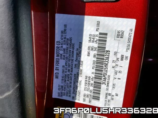 3FA6P0LU5HR336328 фото 2