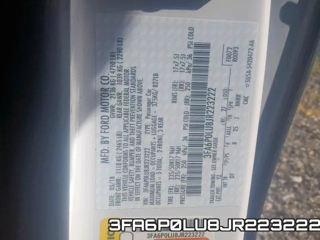 3FA6P0LU8JR223222 фото 2