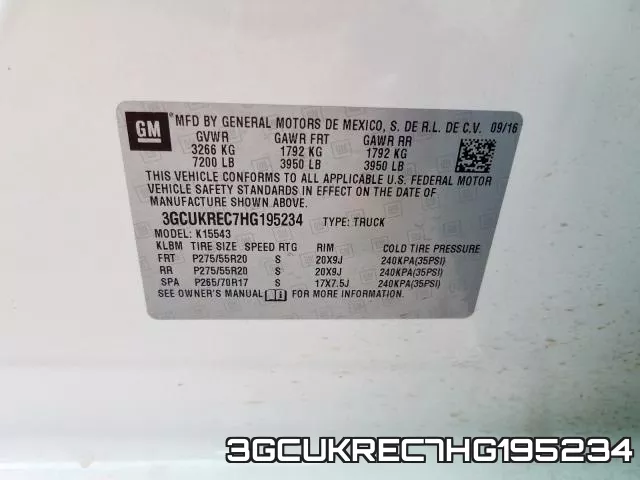3GCUKREC7HG195234 фото 2