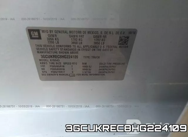 3GCUKREC8HG224109 фото 10