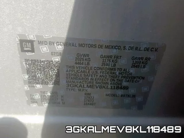 3GKALMEV8KL118489 фото 2