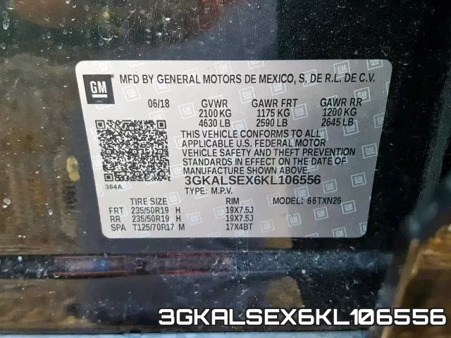 3GKALSEX6KL106556 фото 2