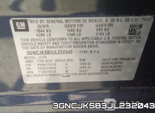 3GNCJKSB3JL232043 фото 10