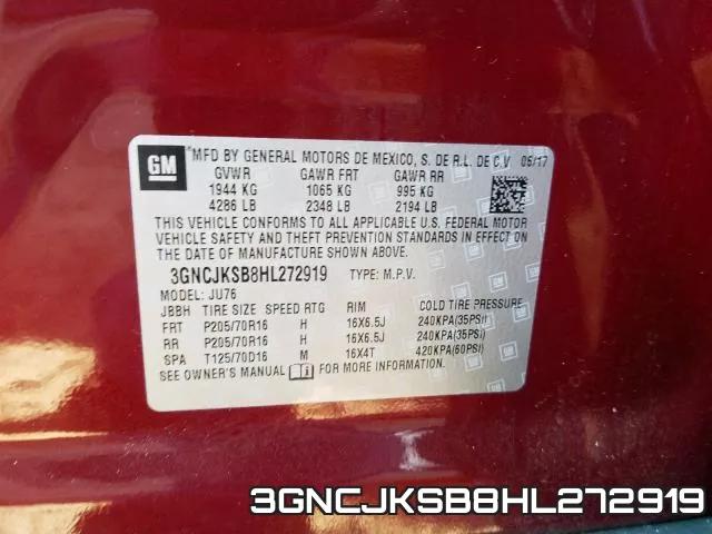 3GNCJKSB8HL272919 фото 2