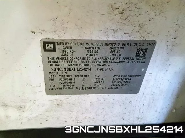 3GNCJNSBXHL254214 фото 2