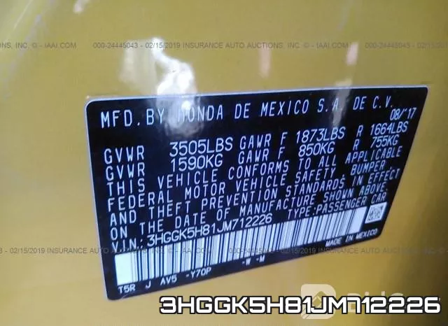 3HGGK5H81JM712226 фото 10