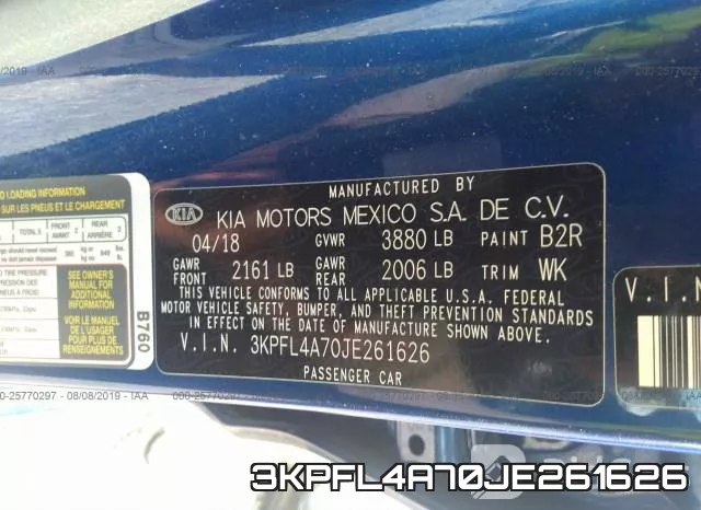 3KPFL4A70JE261626 фото 10