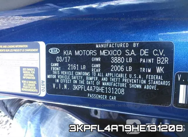 3KPFL4A79HE131208 фото 10