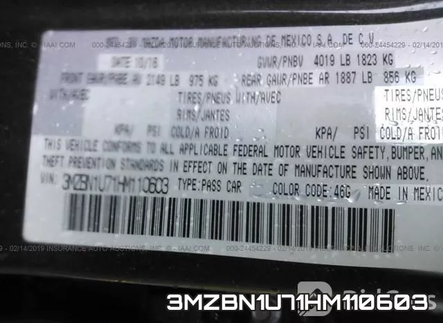 3MZBN1U71HM110603 фото 10