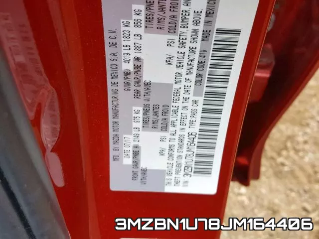 3MZBN1U78JM164406 фото 2