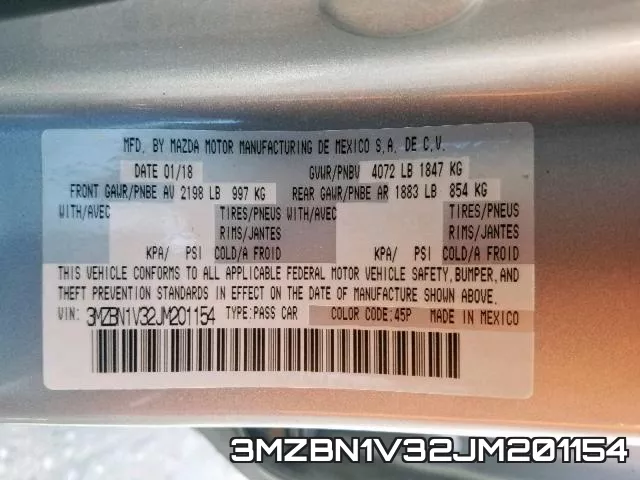3MZBN1V32JM201154 фото 2