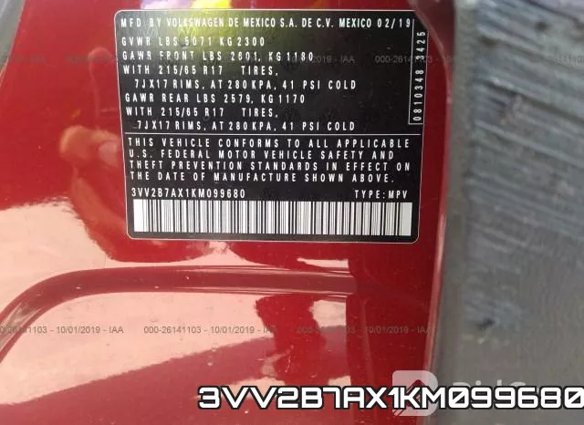 3VV2B7AX1KM099680 фото 10