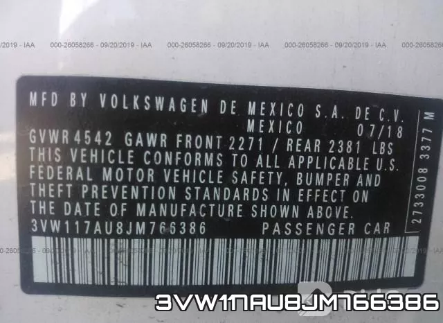 3VW117AU8JM766386 фото 10