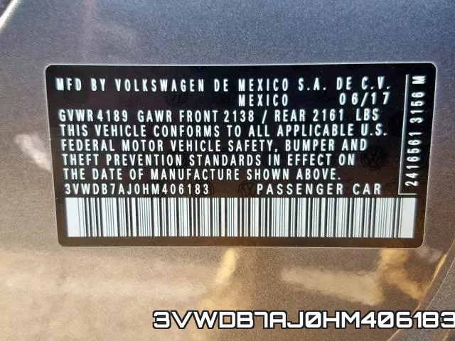 3VWDB7AJ0HM406183 фото 2