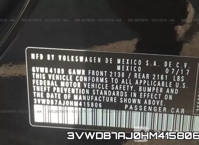 3VWDB7AJ0HM415806 фото 10