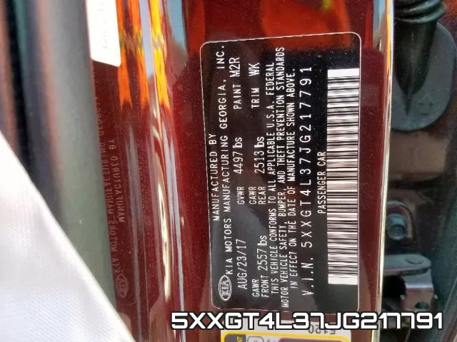 5XXGT4L37JG217791 фото 2