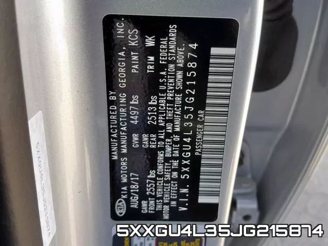 5XXGU4L35JG215874 фото 2