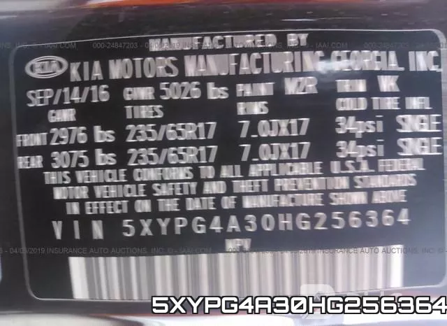 5XYPG4A30HG256364 фото 10