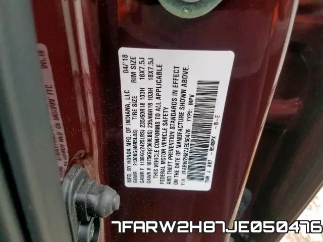 7FARW2H87JE050476 фото 2