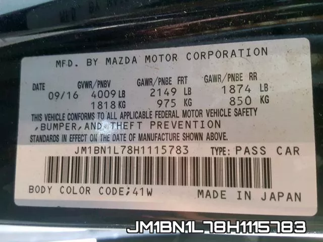 JM1BN1L78H1115783 фото 2