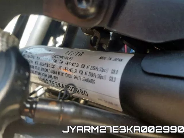 JYARM27E3KA002990 фото 2