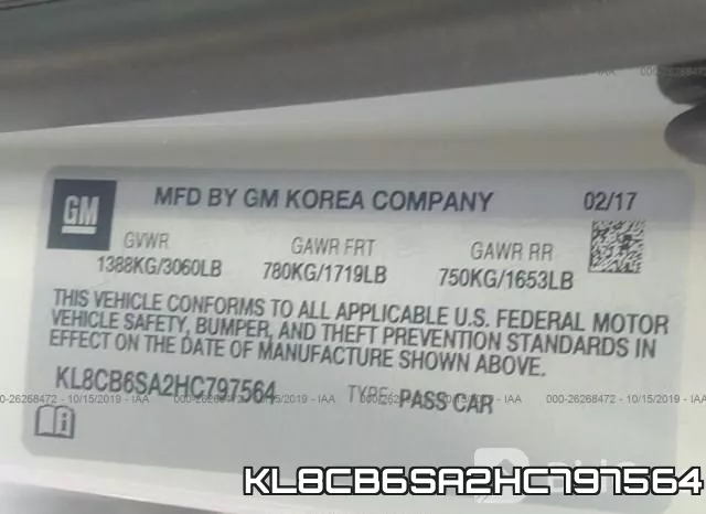 KL8CB6SA2HC797564 фото 9