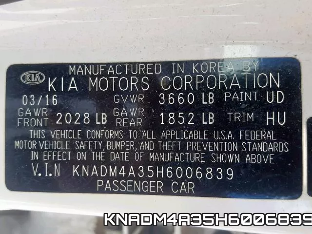 KNADM4A35H6006839 фото 2