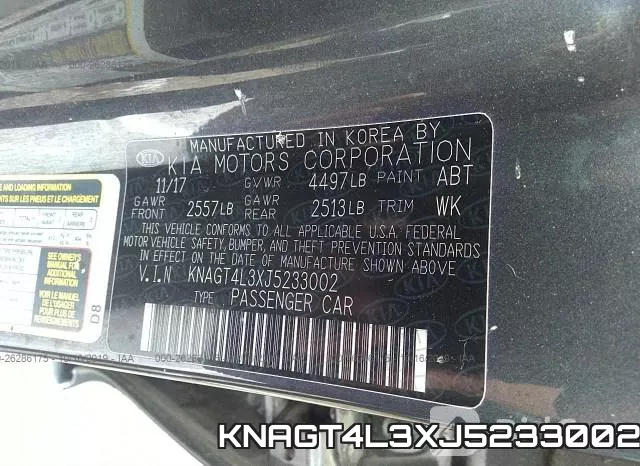 KNAGT4L3XJ5233002 фото 10