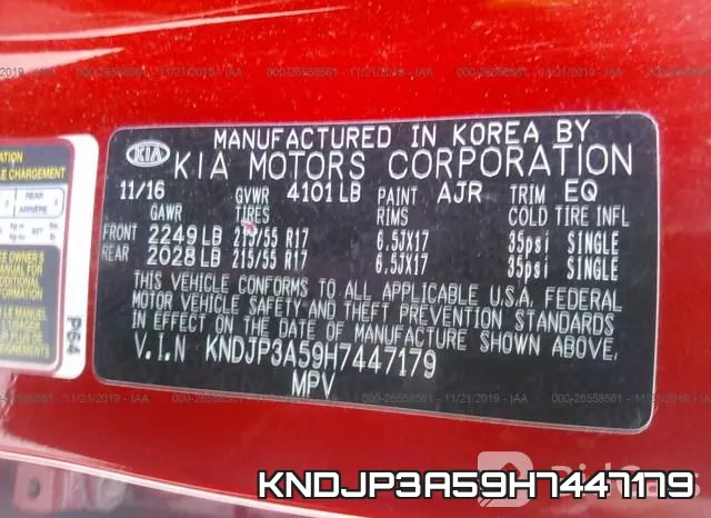KNDJP3A59H7447179 фото 10