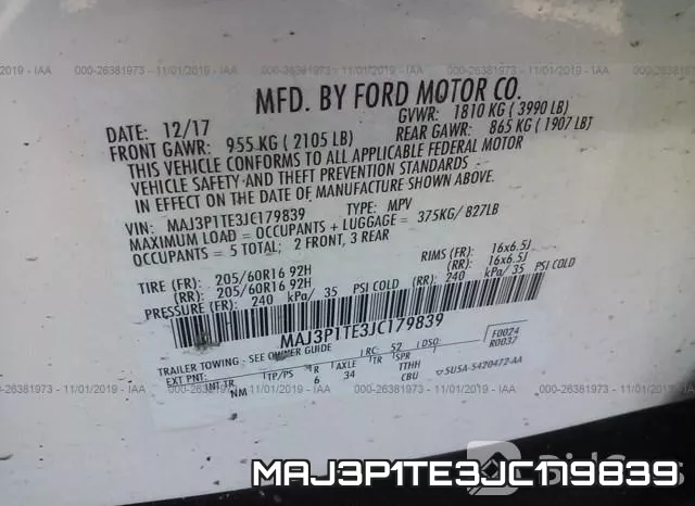 MAJ3P1TE3JC179839 фото 10