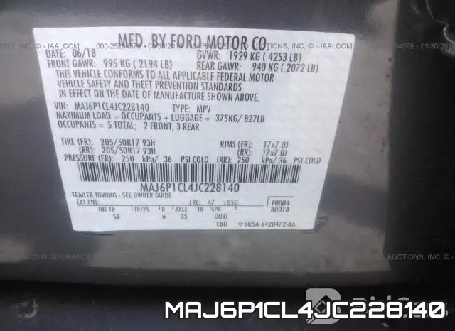 MAJ6P1CL4JC228140 фото 10