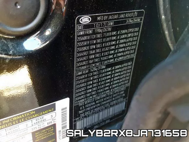 SALYB2RX8JA731658 фото 2