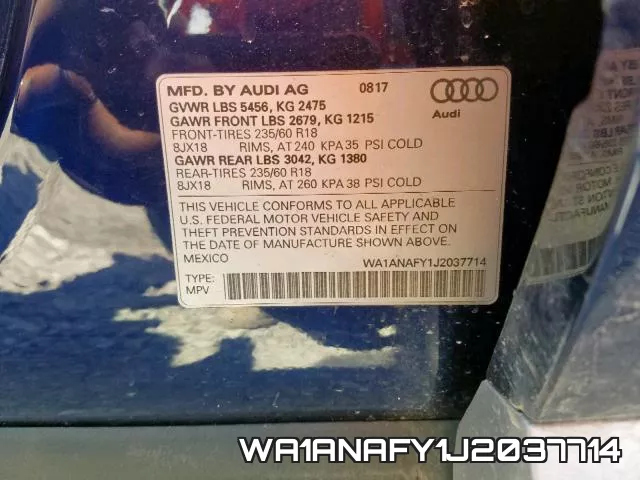 WA1ANAFY1J2037714 фото 2