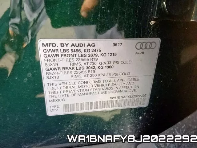 WA1BNAFY8J2022292 фото 2