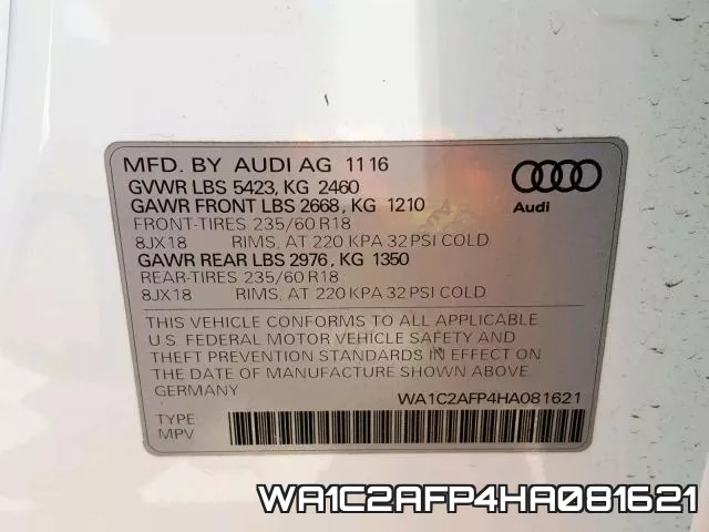 WA1C2AFP4HA081621 фото 2