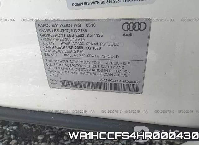 WA1HCCFS4HR000430 фото 10