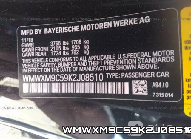WMWXM9C59K2J08510 фото 10