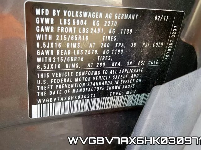 WVGBV7AX6HK030971 фото 2