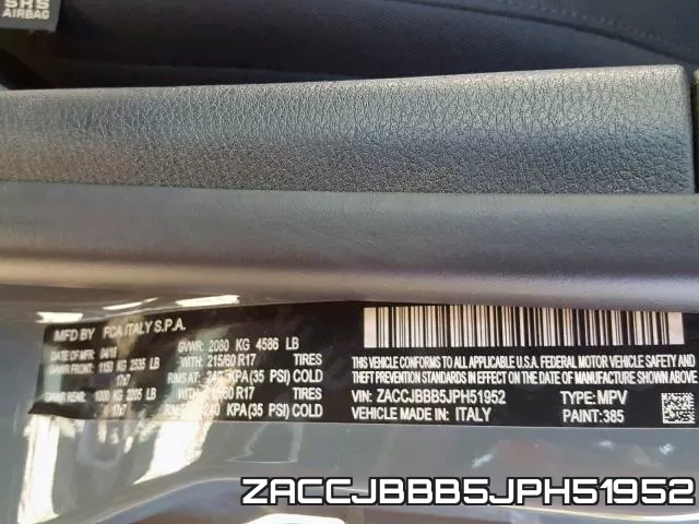 ZACCJBBB5JPH51952 фото 2