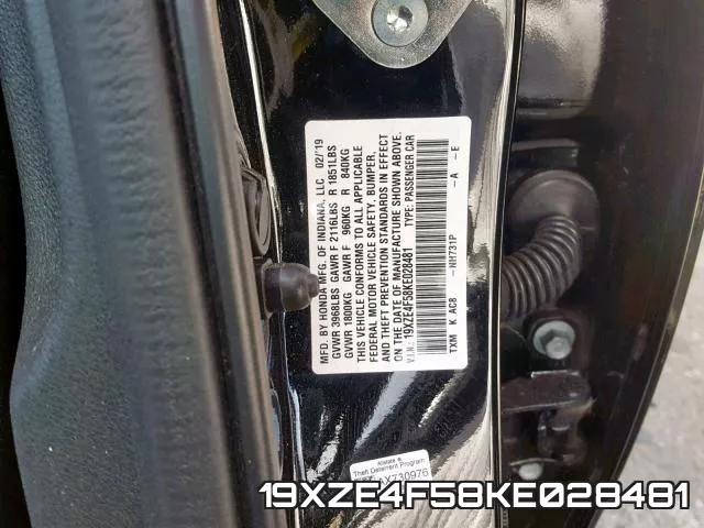 19XZE4F58KE028481 фото 2