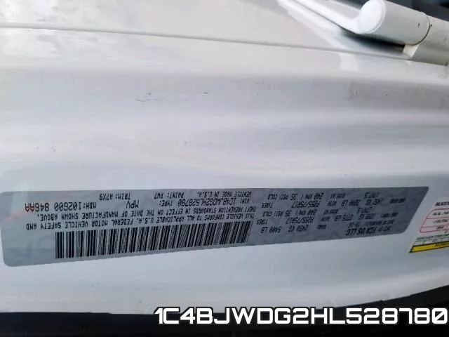 1C4BJWDG2HL528780 фото 2