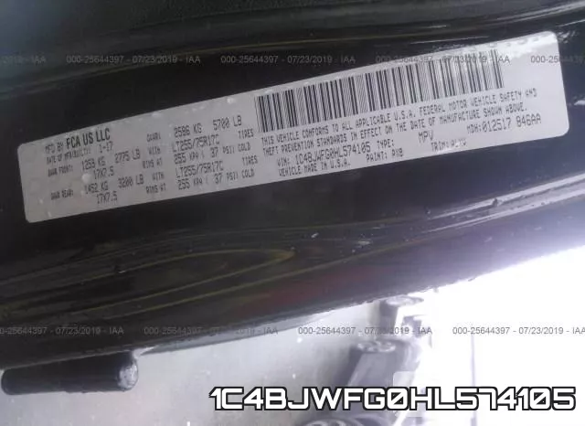 1C4BJWFG0HL574105 фото 10