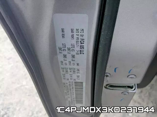 1C4PJMDX3KD237944 фото 2