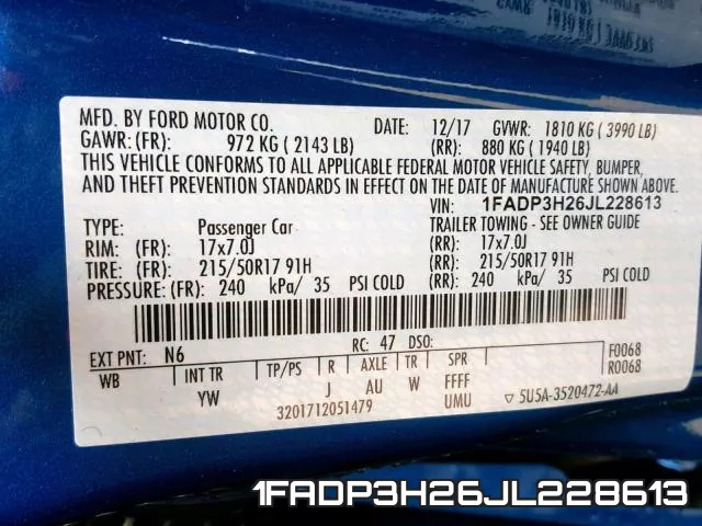 1FADP3H26JL228613 фото 2